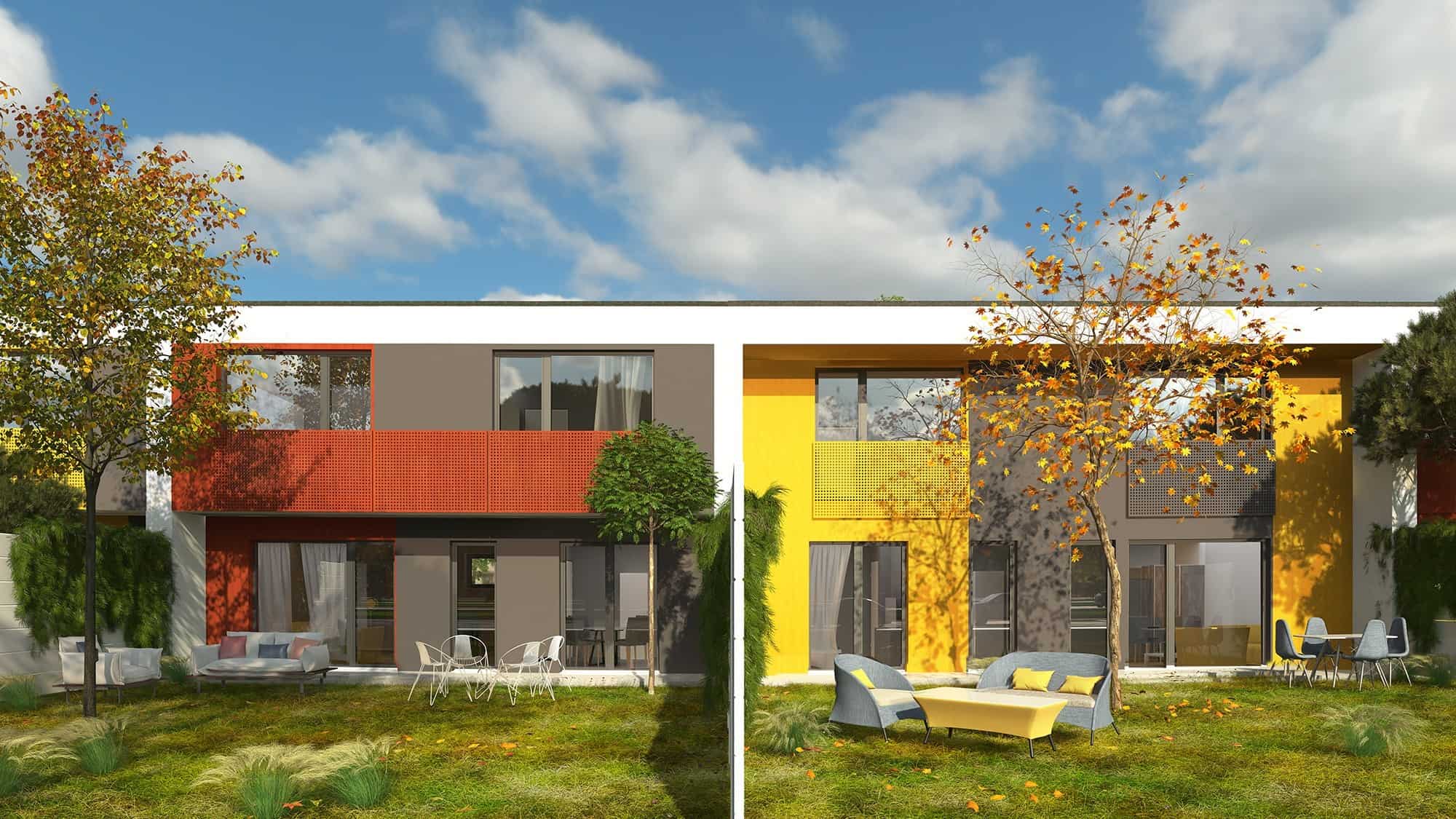 h4l THE VILLAGE, pentru cei care își doresc mai mult, case cu grădină, randare exterioară, case de vânzare București, apartament cu grădină
