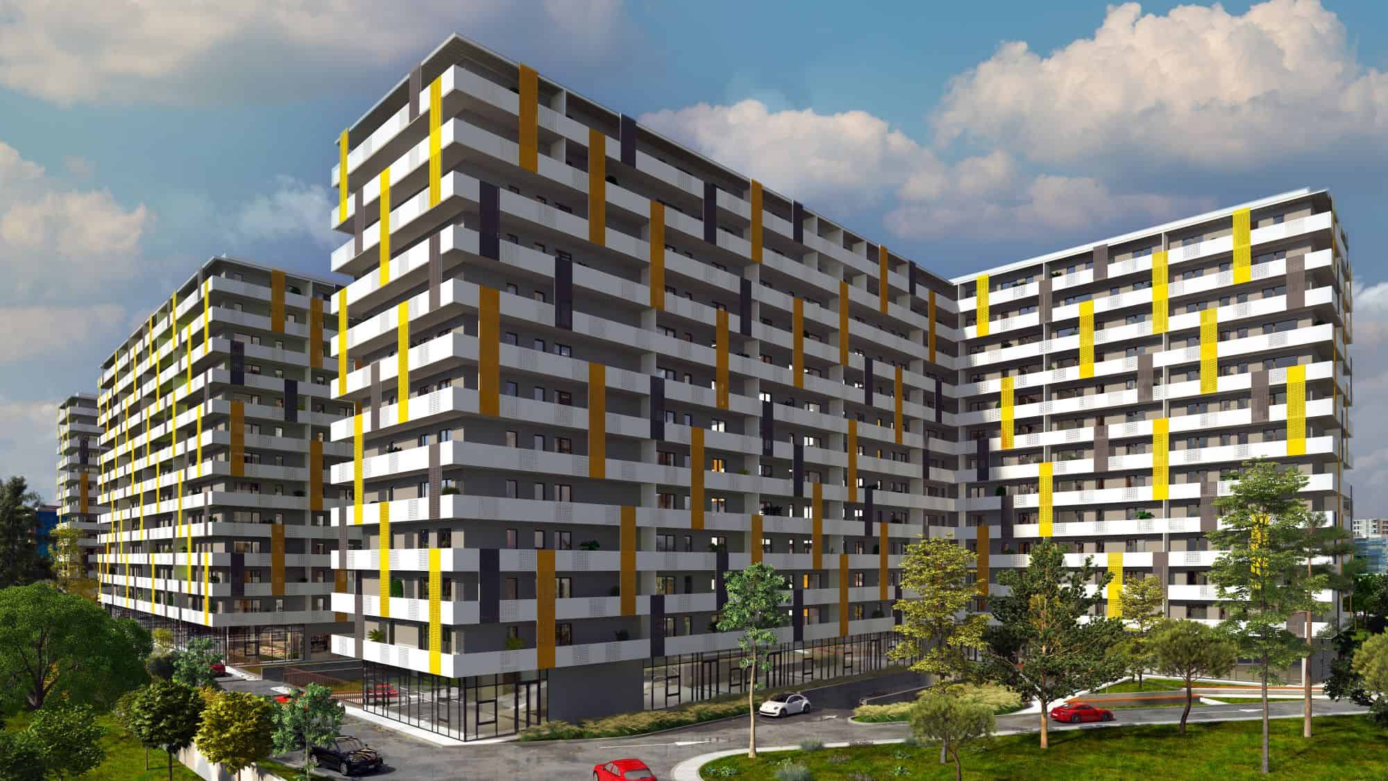 h4l MILLENNIUM, drumul spre armonie, Bucuresti, randare exterioară, apartamente Aviației, penthouse București, apartamente noi București