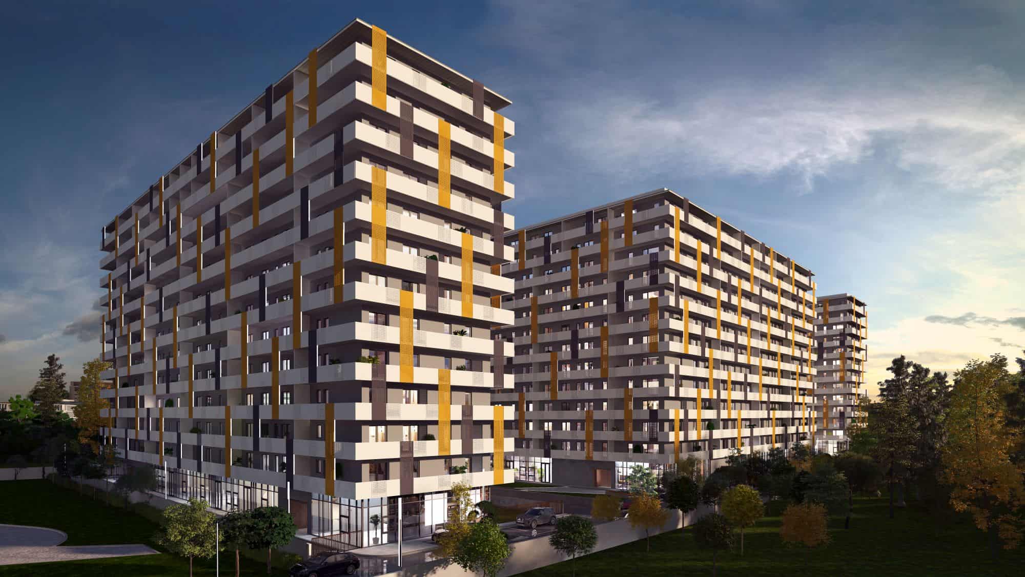 h4l MILLENNIUM, drumul spre armonie, Bucuresti, randare exterioară, apartamente 3 camere București, penthouse București, penthouse de vanzare bucuresti