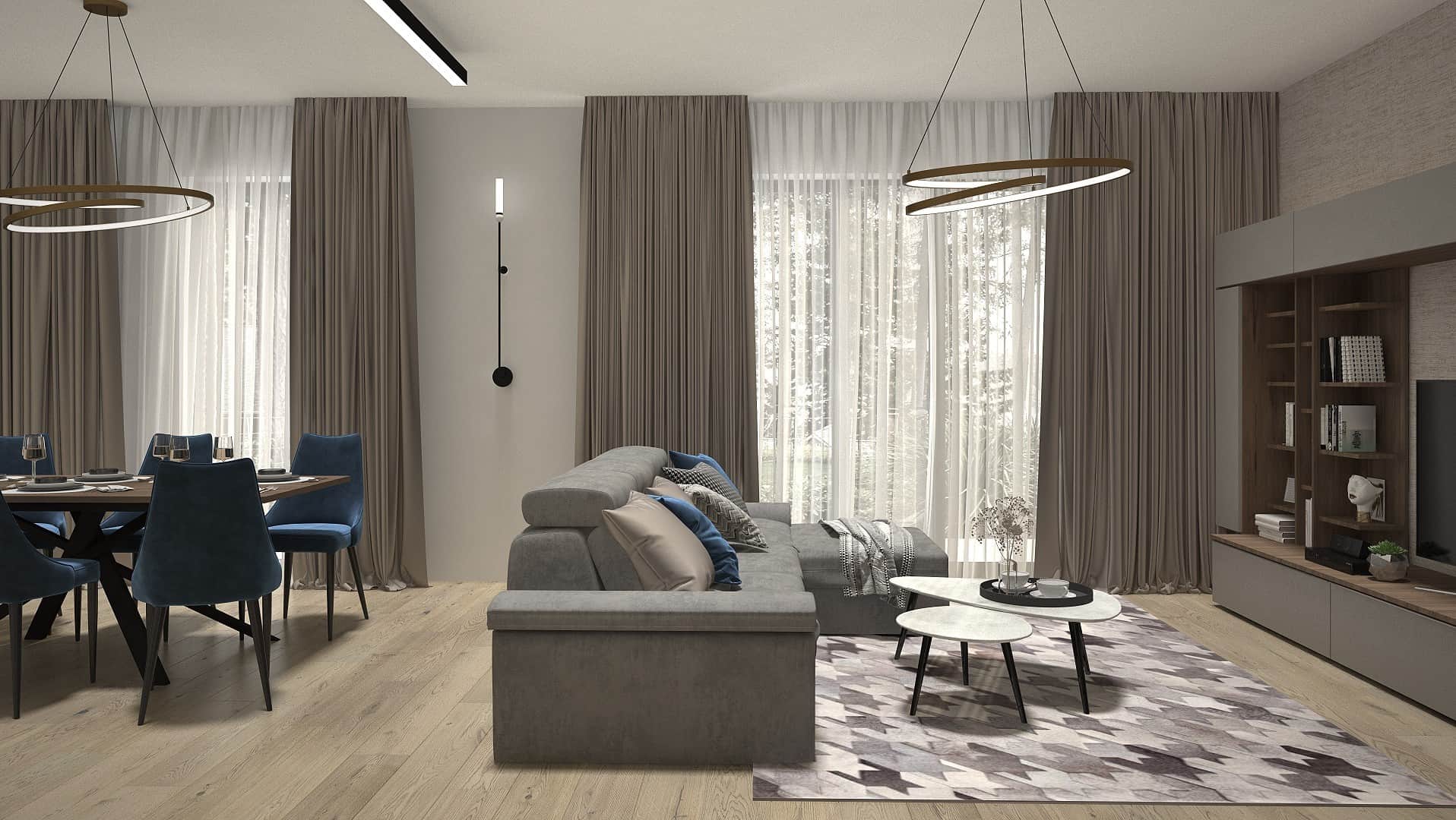 Randare interior apartament 4.5, h4l THE VILLAGE, case de vânzare Ilfov