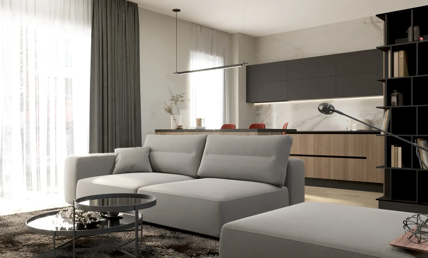 h4l THE VILLAGE, randare interior casă cu grădină 3.14, apartamente cu grădină, casă cu grădină